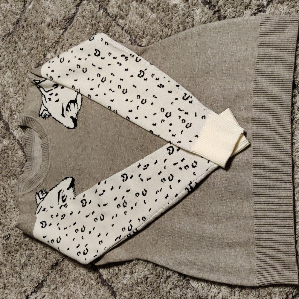 Minkpink Snow Leopard sweater Large - Picture 4 of 7